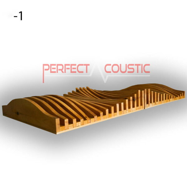 Parametrischer Akustikdiffusor in der Farbe Walnuss hell, Code -1
