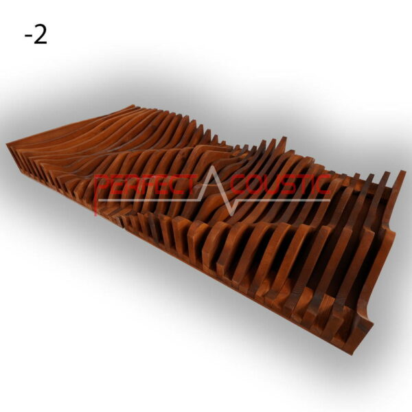 Mahagoni-farbener parametrischer akustischer Diffusor, Code -2