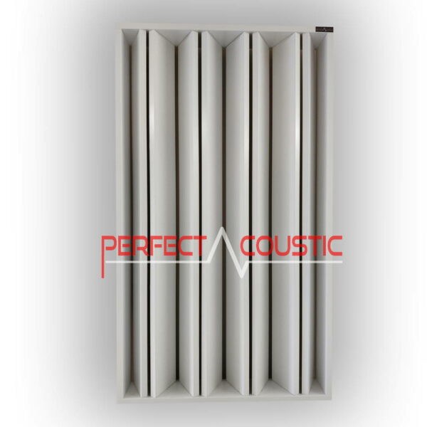 Säulenförmiger Diffusor-Resonator Akustik-Diffusor in Hartholz weiß