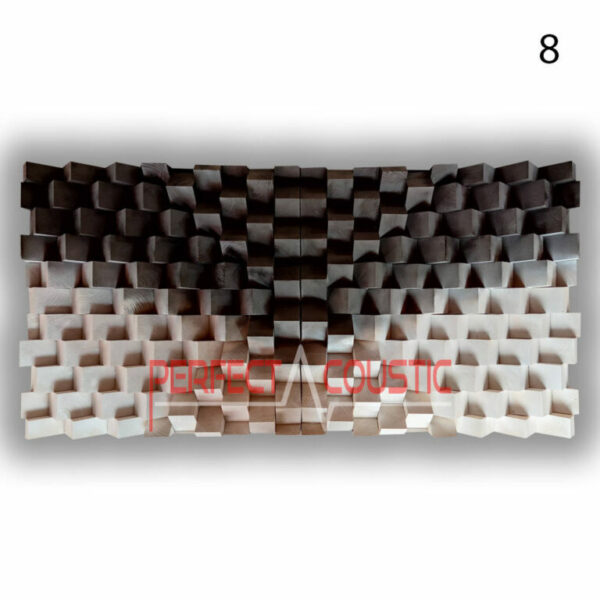 Wandplatte Design Akustik-Panel-Diffusor in schwarz und weiß, Farbcode 8