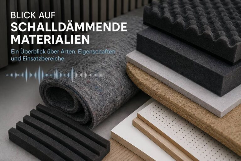 Schalldämmende Materialien im Überblick Akustikschaum, Filz und Akustikplatten zur Lärmreduzierung.