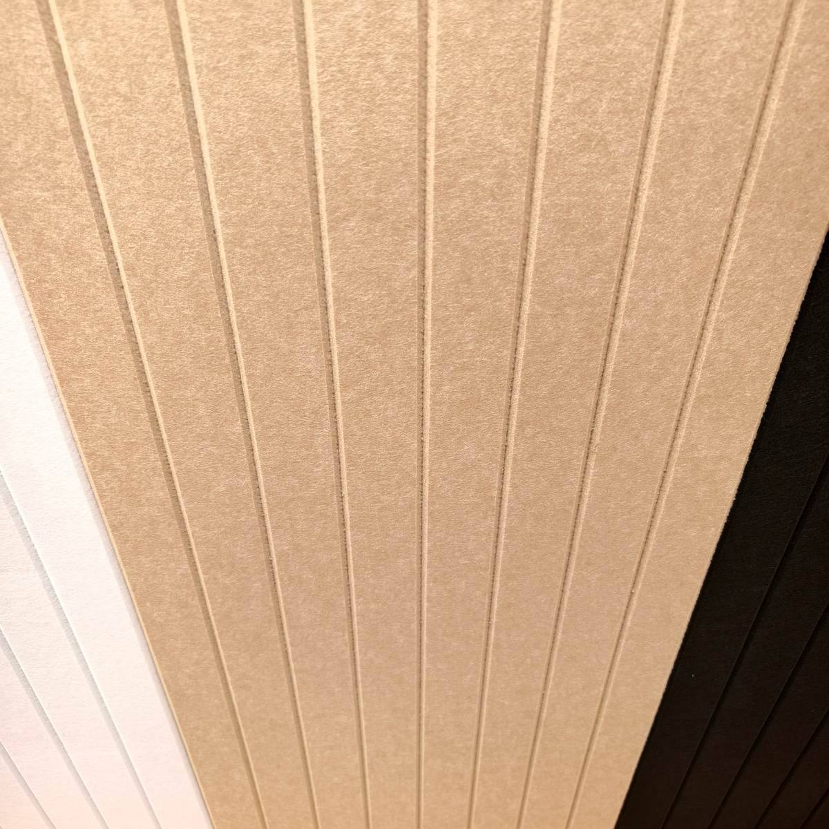 Bilnora extra dichte Schallschutzplatte mit Streifenmuster, 9 mm – Beige