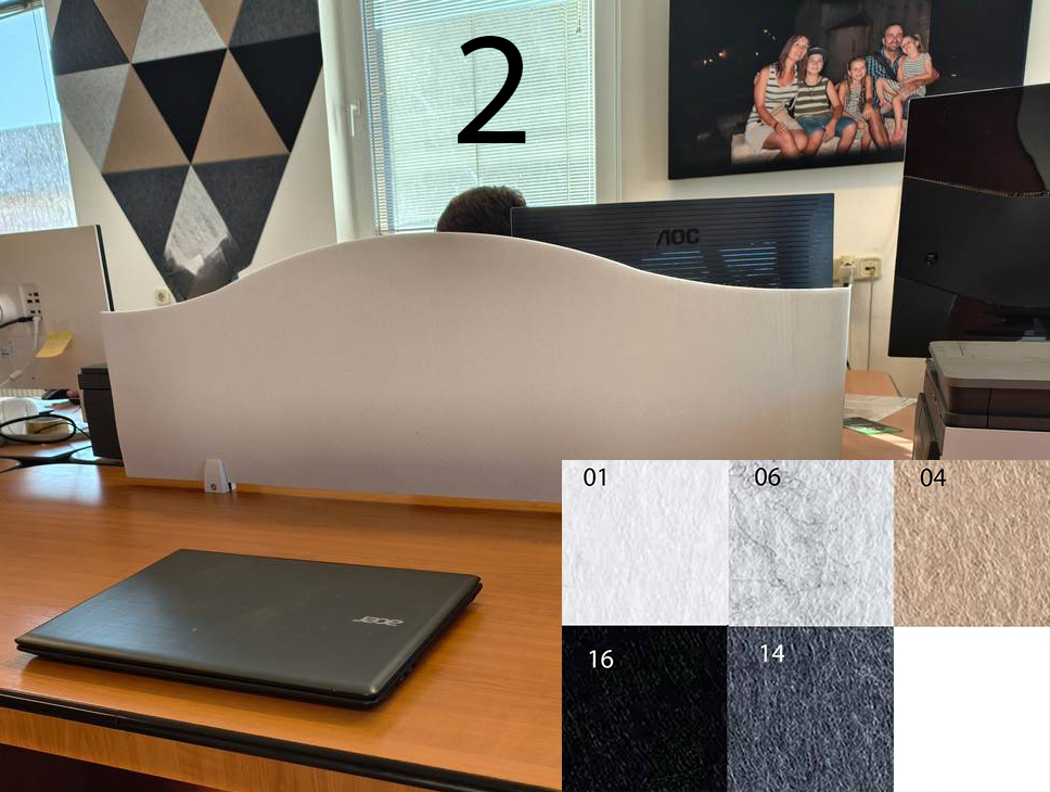 Bilnora-Tischteiler-Wellplatten-Akustikschirm-120x40x1,2cm-Muster-2