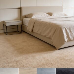 Aurora schallabsorbierender Teppich im Schlafzimmer, vier Farben: Beige, Sand, Silber, Anthrazit
